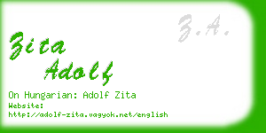 zita adolf business card